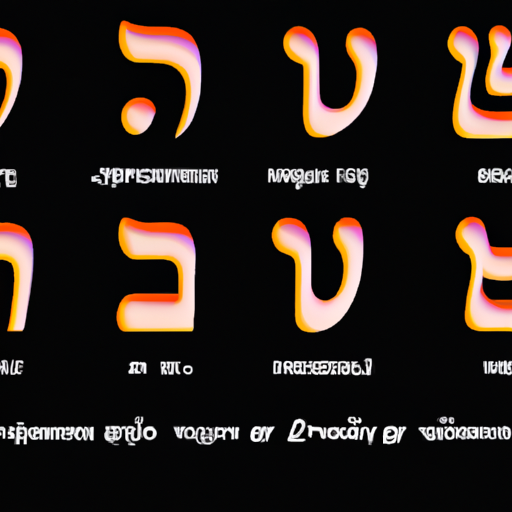 איור של גופן בעברית להדגמת חשיבות בחירת הגופן בעת עיצוב לוגו