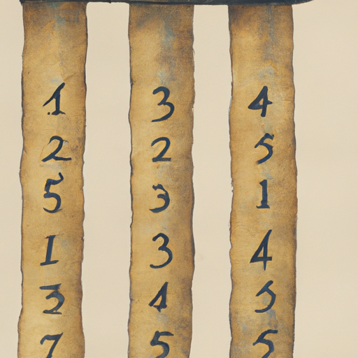 1. מגילה עתיקה המתארת את המערכות המספריות ששימשו בנומרולוגיה המוקדמת